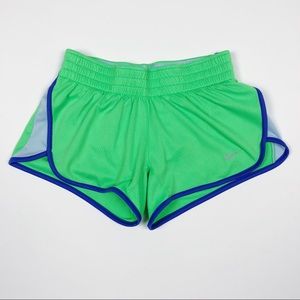 Nike Dri Fit Green Running Workout 3” Shorts Sz Sm